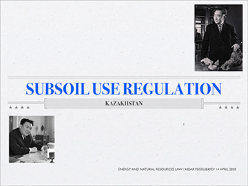 Pdf: Subsoil Use Law 14 April 2020