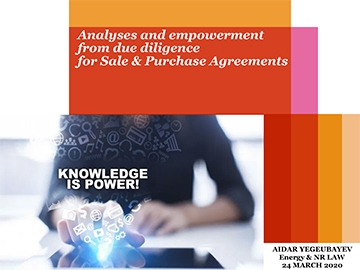 Pdf: Analyses and empowerment  from due diligence for Sale & Purchase Agreements