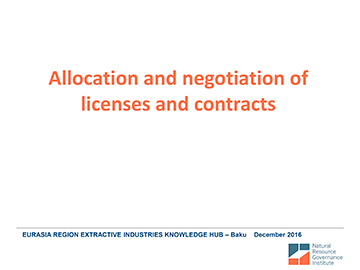 Pdf: Allocation and negotiation of licenses and contracts